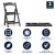 Flash Furniture LE-L-1-BLACK-GG Hercules 800 lb. Capacity Lightweight Black Resin Folding Chair addl-12