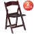 Flash Furniture 2-LE-L-1-MAH-GG Hercules 800 lb. Capacity Lightweight Red Mahogany Resin Folding Chair, 2 Pack addl-2