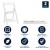 Flash Furniture LE-L-1-WHITE-GG Hercules 800 lb. Capacity Lightweight White Resin Folding Chair addl-13