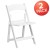 Flash Furniture 2-LE-L-1-WH-SLAT-GG Hercules 800 lb. Capacity White Resin Folding Chair with Slatted Seat. 2 Pack addl-2