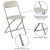 Flash Furniture 2-LE-L-3-BEIGE-GG Hercules 650 lb. Capacity Lightweight Beige Plastic Folding Chair, 2 Pack  addl-11