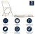 Flash Furniture LE-L-3-BEIGE-GG Hercules 650 lb. Capacity Lightweight beige Plastic Folding Chair addl-16