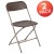 Flash Furniture 2-LE-L-3-BROWN-GG Hercules 650 lb. Capacity Lightweight Brown Plastic Folding Chair, 2 Pack  addl-2