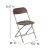 Flash Furniture 2-LE-L-3-BROWN-GG Hercules 650 lb. Capacity Lightweight Brown Plastic Folding Chair, 2 Pack  addl-6