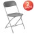 Flash Furniture 2-LE-L-3-GREY-GG Hercules 650 lb. Capacity Lightweight Gray Plastic Folding Chair, 2 Pack  addl-2