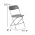 Flash Furniture 2-LE-L-3-GREY-GG Hercules 650 lb. Capacity Lightweight Gray Plastic Folding Chair, 2 Pack  addl-6