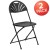 Flash Furniture 2-LE-L-4-BK-GG Hercules 650 lb. Capacity Black Plastic Fan Back Folding Chair, 2 Pack  addl-2