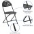 Flash Furniture 2-LE-L-4-BK-GG Hercules 650 lb. Capacity Black Plastic Fan Back Folding Chair, 2 Pack  addl-5