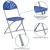 Flash Furniture 2-LE-L-4-BL-GG Hercules 650 lb. Capacity Blue Plastic Fan Back Folding Chair, 2 Pack addl-11