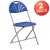 Flash Furniture 2-LE-L-4-BL-GG Hercules 650 lb. Capacity Blue Plastic Fan Back Folding Chair, 2 Pack addl-2