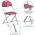 Flash Furniture 2-LE-L-4-BUR-GG Hercules 650 lb. Capacity Burgundy Plastic Fan Back Folding Chair, 2 Pack addl-11