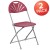Flash Furniture 2-LE-L-4-BUR-GG Hercules 650 lb. Capacity Burgundy Plastic Fan Back Folding Chair, 2 Pack addl-2