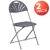 Flash Furniture 2-LE-L-4-CH-GG Hercules 650 lb. Capacity Charcoal Plastic Fan Back Folding Chair, 2 Pack addl-2