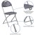 Flash Furniture 2-LE-L-4-CH-GG Hercules 650 lb. Capacity Charcoal Plastic Fan Back Folding Chair, 2 Pack addl-4