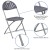 Flash Furniture LE-L-4-CH-GG Hercules 650 lb. Capacity Charcoal Plastic Fan Back Folding Chair addl-4