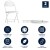 Flash Furniture LE-L-4-WHITE-GG Hercules 650 lb. Capacity White Plastic Fan Back Folding Chair addl-13