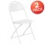 Flash Furniture 2-LE-L-4-WHITE-GG Hercules 650 lb. Capacity White Plastic Fan Back Folding Chair, 2 Pack addl-2