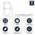 Flash Furniture RUT-I-WHITE-GG Hercules 500 lb. Capacity Heavy Duty White Plastic Folding Chair addl-12