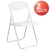 Flash Furniture 2-RUT-I-WHITE-GG Hercules 500 lb. Capacity Heavy Duty White Plastic Folding Chair, 2 Pack  addl-2