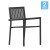 Flash Furniture 2-SB-A268C-BK-GG Commercial Indoor/Outdoor Stacking Club Chairs with Black Poly Resin Slatted Backs and Seat, Set of 2 addl-2