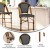 Flash Furniture 2-SDA-AD642001-BS-BKWH-NAT-GG Commercial Indoor/Outdoor Black/White PE Rattan French Bistro 30" Bar Stool with Bamboo Finish addl-4