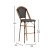 Flash Furniture 2-SDA-AD642001-BS-BKWH-NAT-GG Commercial Indoor/Outdoor Black/White PE Rattan French Bistro 30" Bar Stool with Bamboo Finish addl-5
