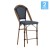 Flash Furniture 2-SDA-AD642001-CS-NVYWH-NAT-GG Indoor/Outdoor Navy/White PE Rattan French Bistro Counter Height Stool, Natural Frame, 2/Set addl-2