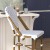 Flash Furniture 2-SDA-AD642001-F-BS-WHNVY-NAT-GG Indoor/Outdoor Stackable Navy/White PE Rattan French Bistro Bar Stool, Natural Frame, 2/Set addl-7
