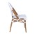 Flash Furniture 2-SDA-AD642001-F-WHGY-NAT-GG Indoor/OutdoorWhite/Gray PE Rattan French Bistro Stacking Chair with Natural Frame, 2/Set addl-10
