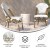 Flash Furniture 2-SDA-AD642001-F-WHGY-NAT-GG Indoor/OutdoorWhite/Gray PE Rattan French Bistro Stacking Chair with Natural Frame, 2/Set addl-4