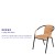 Flash Furniture 2-TLH-037-BGE-GG Lila Beige Rattan Indoor/Outdoor Restaurant Stack Chair, Set of 2 addl-4