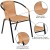 Flash Furniture 2-TLH-037-BGE-GG Lila Beige Rattan Indoor/Outdoor Restaurant Stack Chair, Set of 2 addl-5