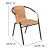 Flash Furniture 2-TLH-037-BGE-GG Lila Beige Rattan Indoor/Outdoor Restaurant Stack Chair, Set of 2 addl-6