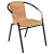 Flash Furniture 2-TLH-037-BGE-GG Lila Beige Rattan Indoor/Outdoor Restaurant Stack Chair, Set of 2 addl-9