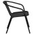 Flash Furniture 2-TLH-037-BK-GG Lila Black Rattan Indoor/Outdoor Restaurant Stack Chair, Set of 2 addl-10