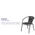 Flash Furniture 2-TLH-037-BK-GG Lila Black Rattan Indoor/Outdoor Restaurant Stack Chair, Set of 2 addl-4