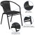 Flash Furniture 2-TLH-037-BK-GG Lila Black Rattan Indoor/Outdoor Restaurant Stack Chair, Set of 2 addl-5