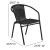 Flash Furniture 2-TLH-037-BK-GG Lila Black Rattan Indoor/Outdoor Restaurant Stack Chair, Set of 2 addl-6