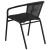 Flash Furniture 2-TLH-037-BK-GG Lila Black Rattan Indoor/Outdoor Restaurant Stack Chair, Set of 2 addl-7