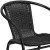 Flash Furniture 2-TLH-037-BK-GG Lila Black Rattan Indoor/Outdoor Restaurant Stack Chair, Set of 2 addl-8