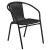 Flash Furniture 2-TLH-037-BK-GG Lila Black Rattan Indoor/Outdoor Restaurant Stack Chair, Set of 2 addl-9