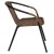 Flash Furniture 2-TLH-037-DK-BN-GG Lila Medium Brown Rattan Indoor/Outdoor Restaurant Stack Chair, Set of 2 addl-10
