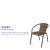 Flash Furniture 2-TLH-037-DK-BN-GG Lila Medium Brown Rattan Indoor/Outdoor Restaurant Stack Chair, Set of 2 addl-4