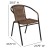 Flash Furniture 2-TLH-037-DK-BN-GG Lila Medium Brown Rattan Indoor/Outdoor Restaurant Stack Chair, Set of 2 addl-6