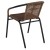 Flash Furniture 2-TLH-037-DK-BN-GG Lila Medium Brown Rattan Indoor/Outdoor Restaurant Stack Chair, Set of 2 addl-7