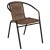 Flash Furniture 2-TLH-037-DK-BN-GG Lila Medium Brown Rattan Indoor/Outdoor Restaurant Stack Chair, Set of 2 addl-9