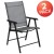 Flash Furniture 2-TLH-SC-044-B-GG Paladin Gray Outdoor Folding Patio Sling Chair with Black Frame, 2 Pack addl-2
