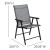 Flash Furniture 2-TLH-SC-044-B-GG Paladin Gray Outdoor Folding Patio Sling Chair with Black Frame, 2 Pack addl-5