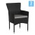 Flash Furniture 2-TW-3WBE074-BK-GG All-Weather Modern Black Wicker Patio Armchair with Gray Cushions, Set of 2 addl-2