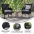 Flash Furniture 2-TW-3WBE074-BK-GG All-Weather Modern Black Wicker Patio Armchair with Gray Cushions, Set of 2 addl-4
